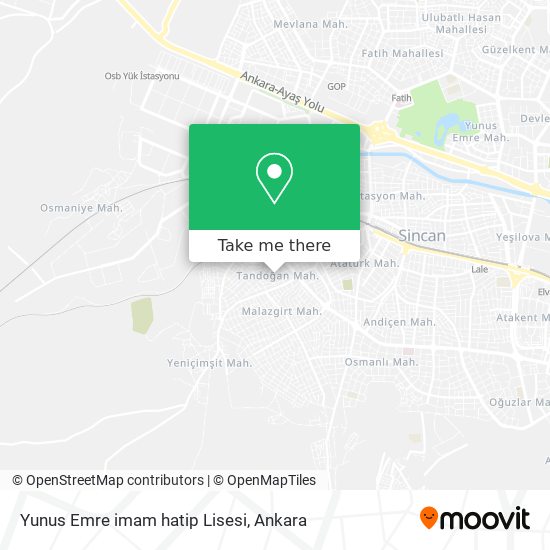 Yunus Emre imam hatip Lisesi map