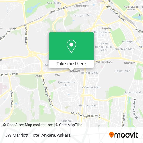 JW Marriott Hotel Ankara map