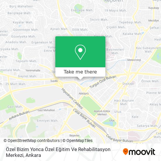 Özel Bizim Yonca Özel Eğitim Ve Rehabilitasyon Merkezi map