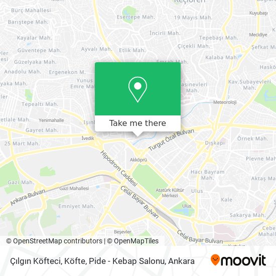 Çılgın Köfteci, Köfte, Pide - Kebap Salonu map