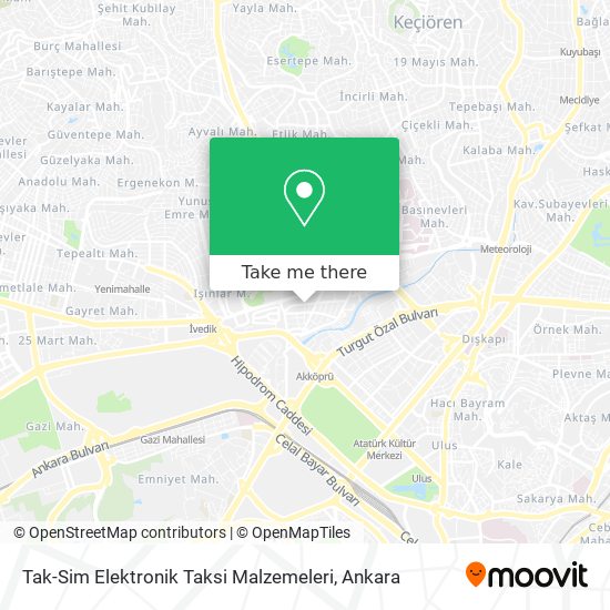 Tak-Sim Elektronik Taksi Malzemeleri map