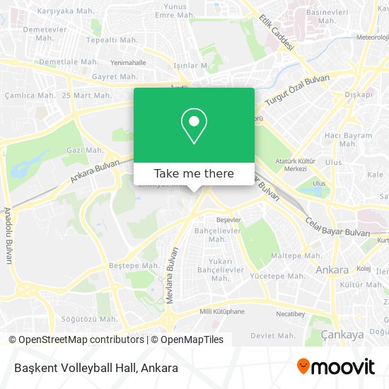 Başkent Volleyball Hall map