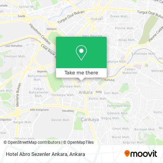 Hotel Abro Sezenler Ankara map