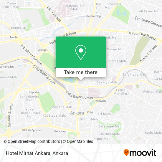 Hotel Mithat Ankara map