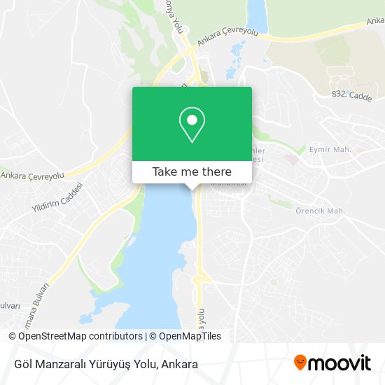 Göl Manzaralı Yürüyüş Yolu map