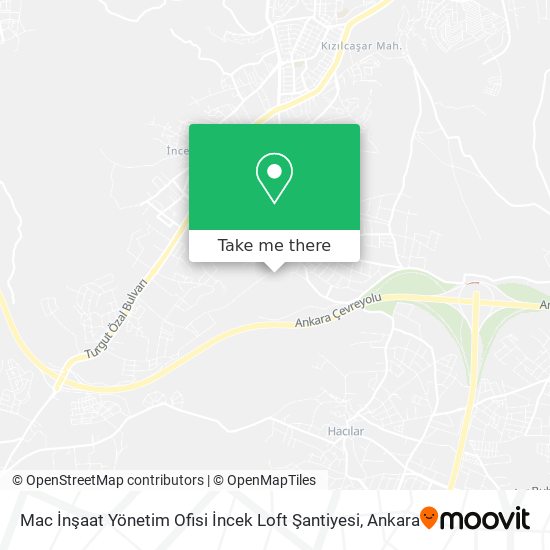 Mac İnşaat Yönetim Ofisi İncek Loft Şantiyesi map