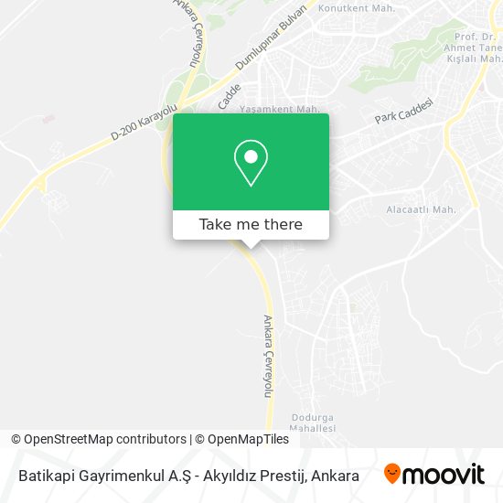 Batikapi Gayrimenkul A.Ş - Akyıldız Prestij map