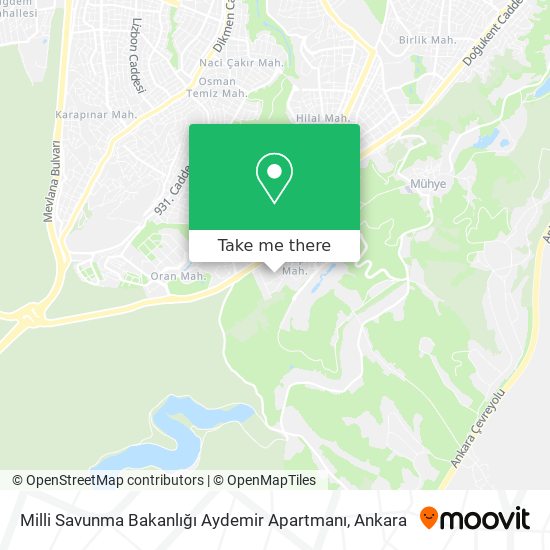 Milli Savunma Bakanlığı Aydemir Apartmanı map