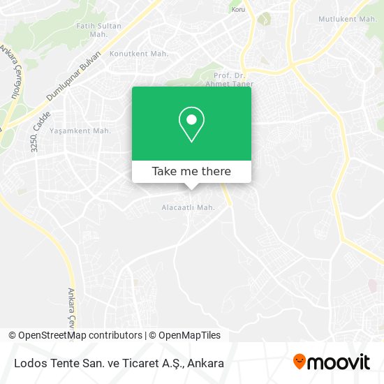 Lodos Tente San. ve Ticaret A.Ş. map