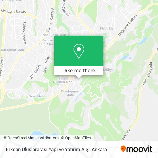 Erksan Uluslararası Yapı ve Yatırım A.Ş. map