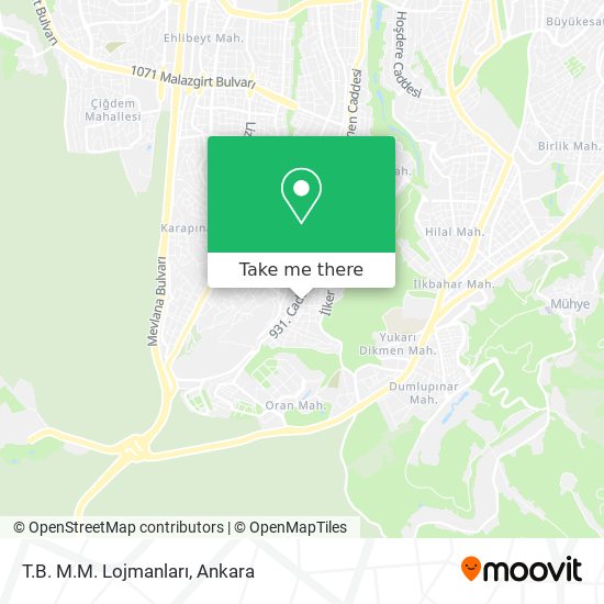 T.B. M.M. Lojmanları map