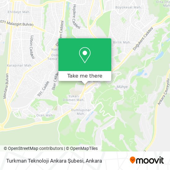 Turkman Teknoloji Ankara Şubesi map