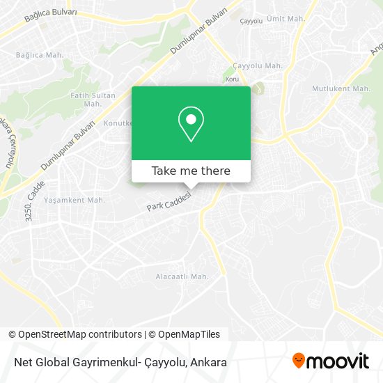 Net Global Gayrimenkul- Çayyolu map