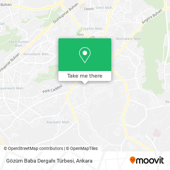 Gözüm Baba Dergahı Türbesi map