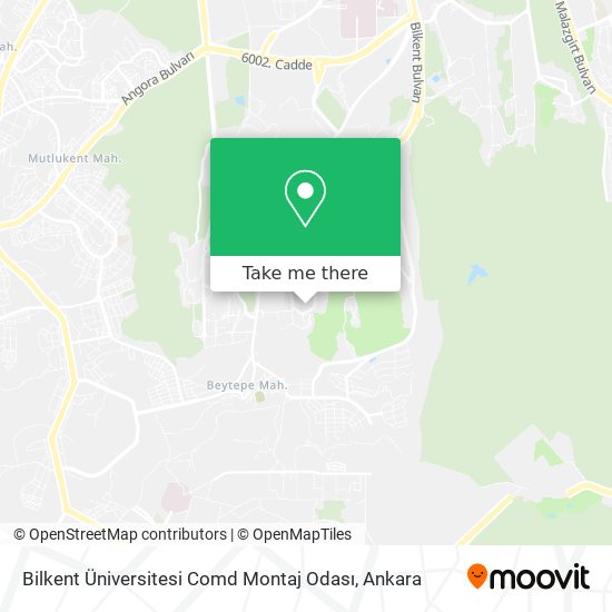 Bilkent Üniversitesi Comd Montaj Odası map