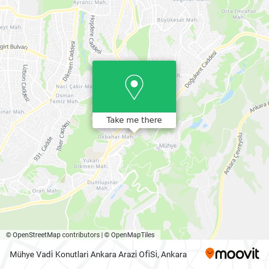 Mühye Vadi̇ Konutlari Ankara Arazi̇ Ofi̇Si̇ map