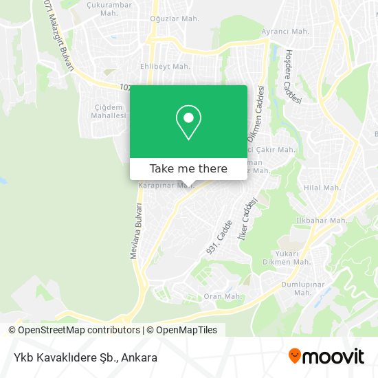 Ykb Kavaklıdere Şb. map