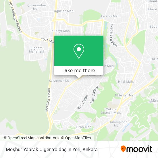 Meşhur Yaprak Ciğer Yoldaş'in Yeri map