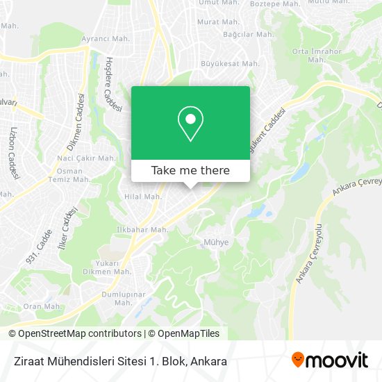 Ziraat Mühendisleri Sitesi 1. Blok map