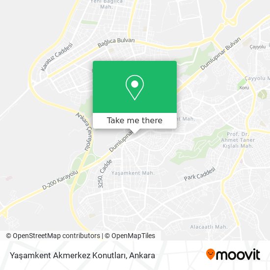 Yaşamkent Akmerkez Konutları map