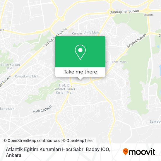 Atlantik Eğitim Kurumları Hacı Sabri Baday İÖO map