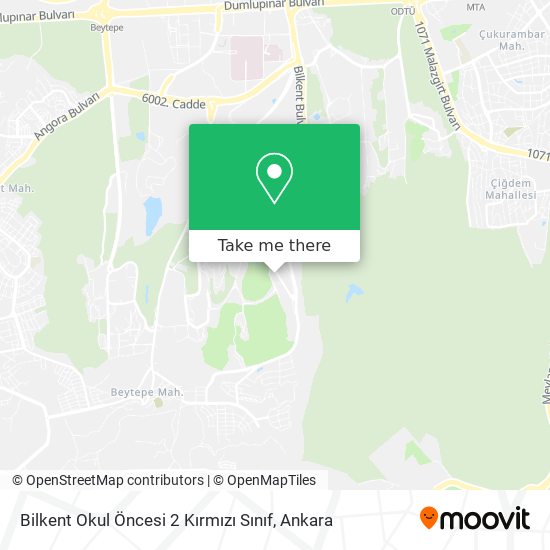 Bilkent Okul Öncesi 2 Kırmızı Sınıf map