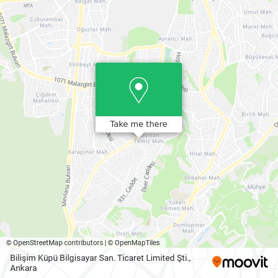 Bilişim Küpü Bilgisayar San. Ticaret Limited Şti. map