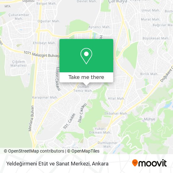 Yeldeğirmeni Etüt ve Sanat Merkezi map