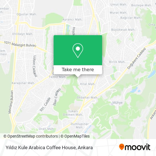 Yıldız Kule Arabica Coffee House map