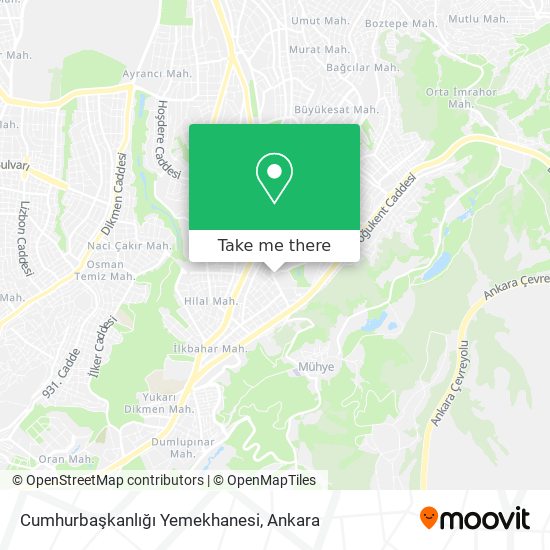 Cumhurbaşkanlığı Yemekhanesi map