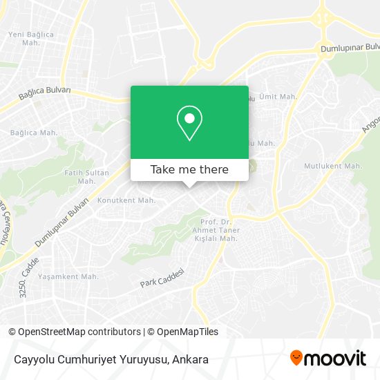 Cayyolu Cumhuriyet Yuruyusu map