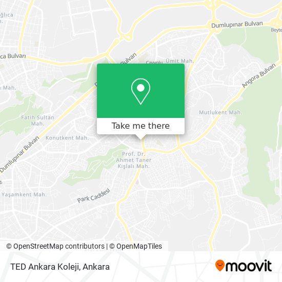 TED Ankara Koleji map