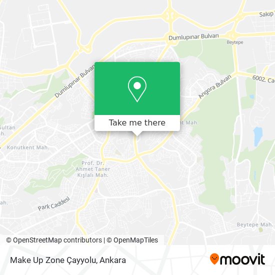 Make Up Zone Çayyolu map