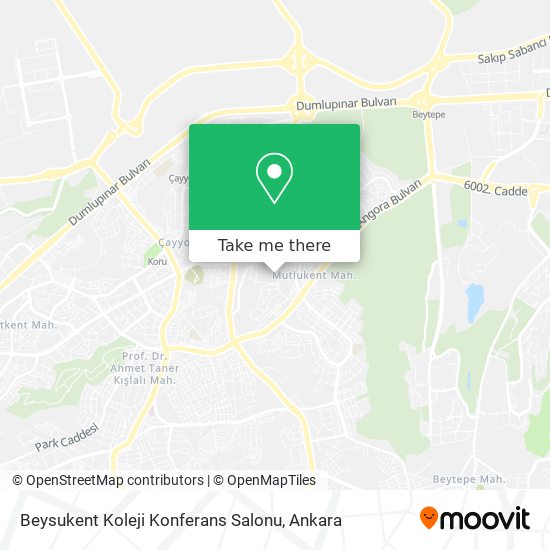 Beysukent Koleji Konferans Salonu map
