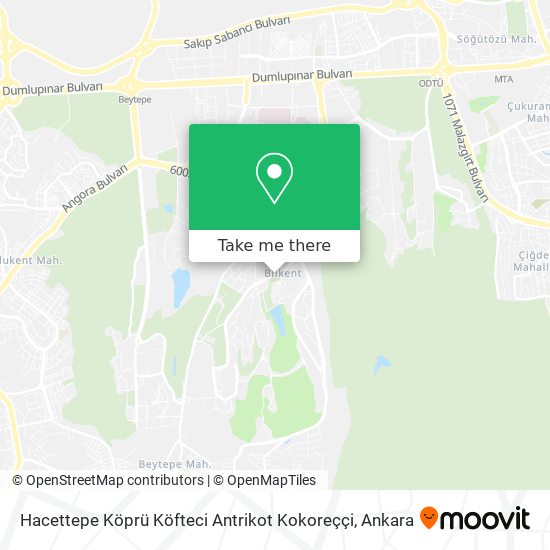 Hacettepe Köprü Köfteci Antrikot Kokoreççi map