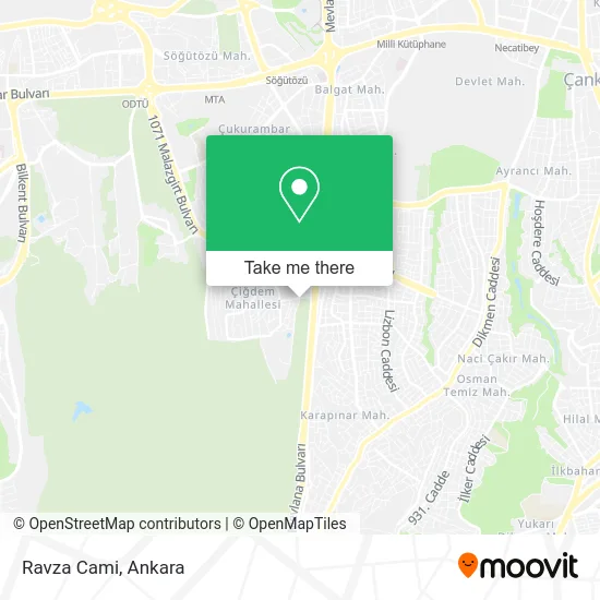 Ravza Cami map