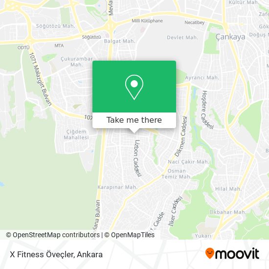 X Fitness Öveçler map