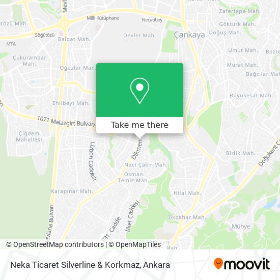 Neka Ticaret Silverline & Korkmaz map