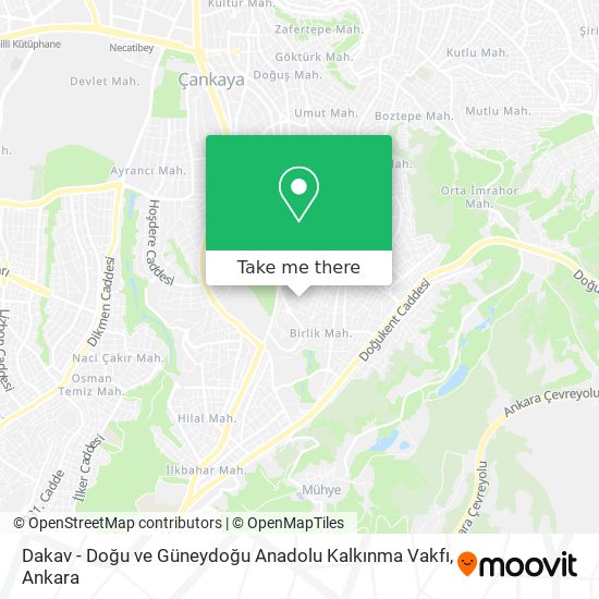 Dakav - Doğu ve Güneydoğu Anadolu Kalkınma Vakfı map