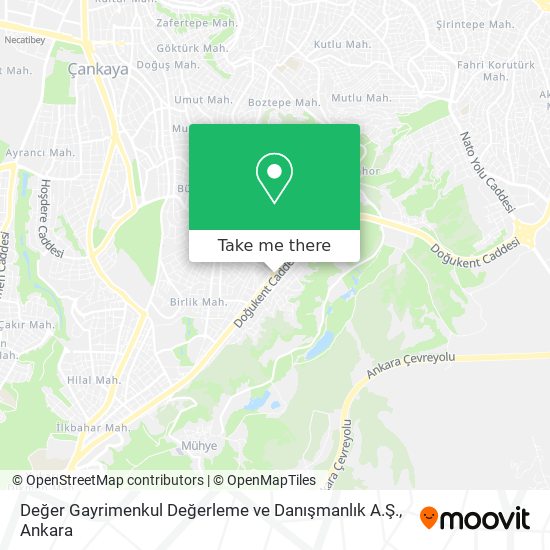Değer Gayrimenkul Değerleme ve Danışmanlık A.Ş. map