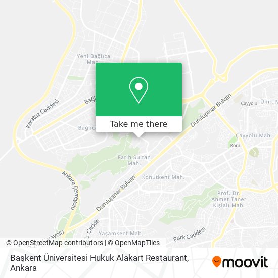 Başkent Üniversitesi Hukuk Alakart Restaurant map