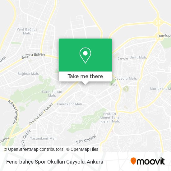 Fenerbahçe Spor Okulları Çayyolu map