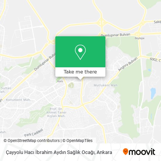 Çayyolu Hacı İbrahim Aydın Sağlık Ocağı map