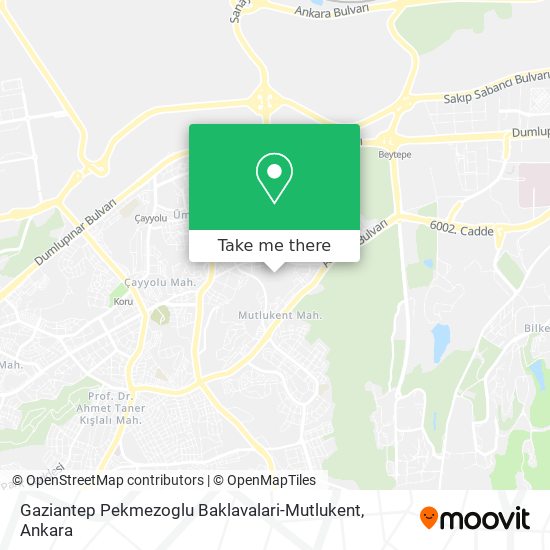 Gaziantep Pekmezoglu Baklavalari-Mutlukent map