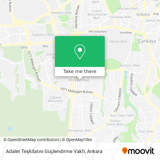 Adalet Teşkilatını Güçlendirme Vakfı map