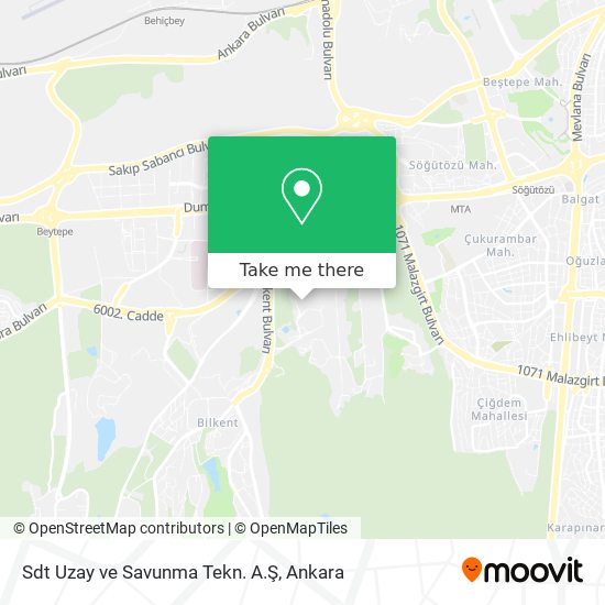 Sdt Uzay ve Savunma Tekn. A.Ş map
