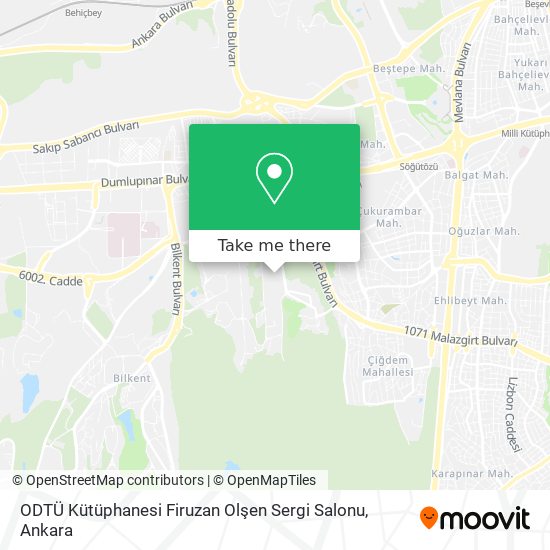 ODTÜ Kütüphanesi Firuzan Olşen Sergi Salonu map