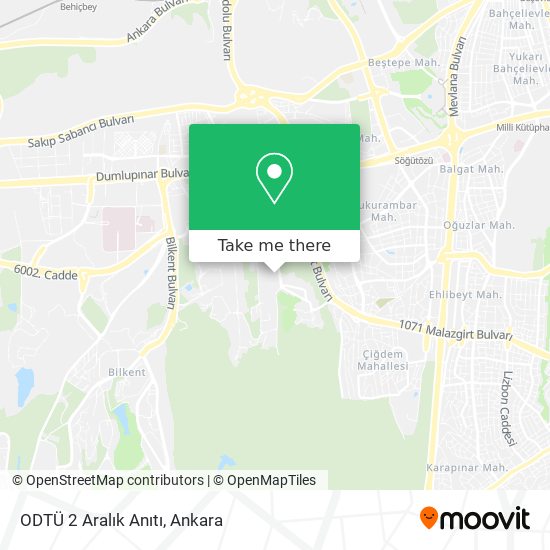 ODTÜ 2 Aralık Anıtı map