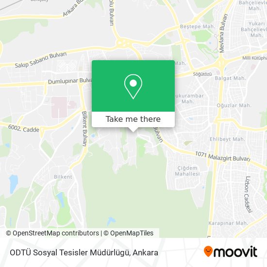 ODTÜ Sosyal Tesisler Müdürlügü map