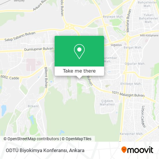 ODTÜ Biyokimya Konferansı map